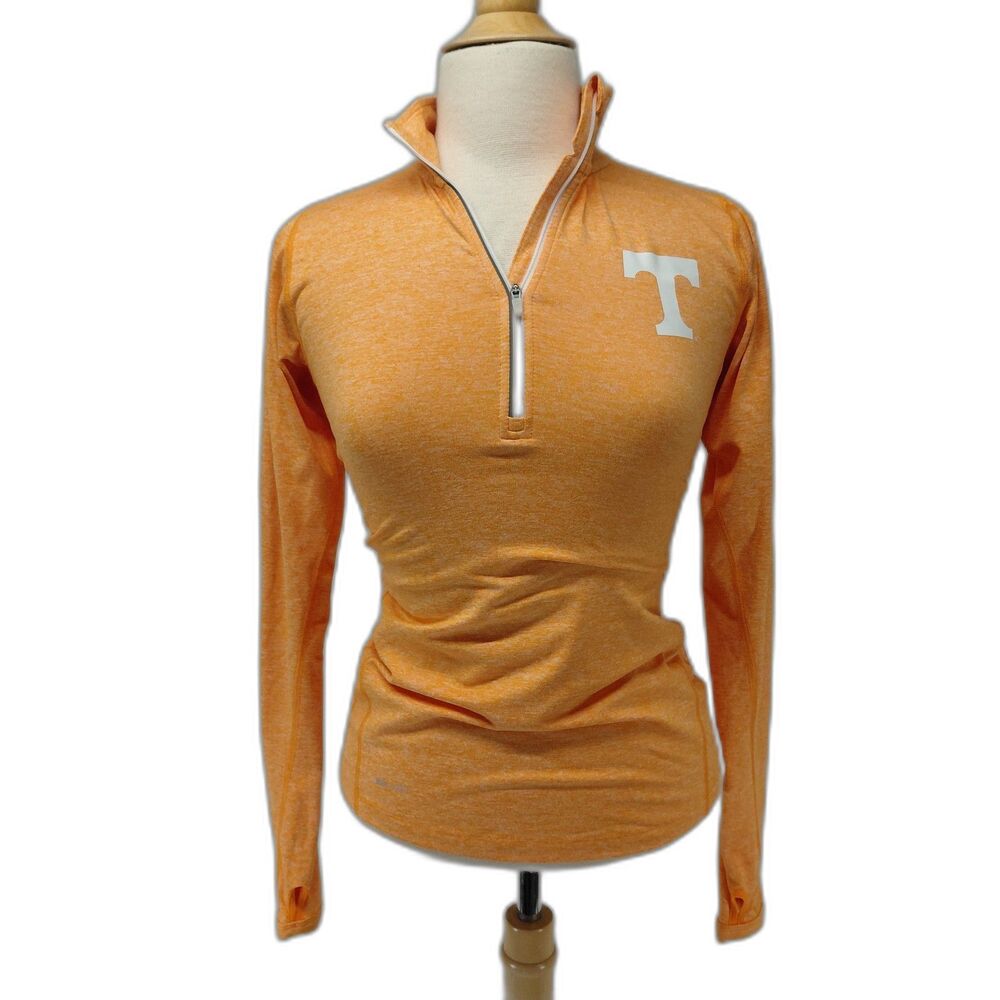Nike Dry-fit Tennessee Volunteers LS half zip pullover orange SZ XS
